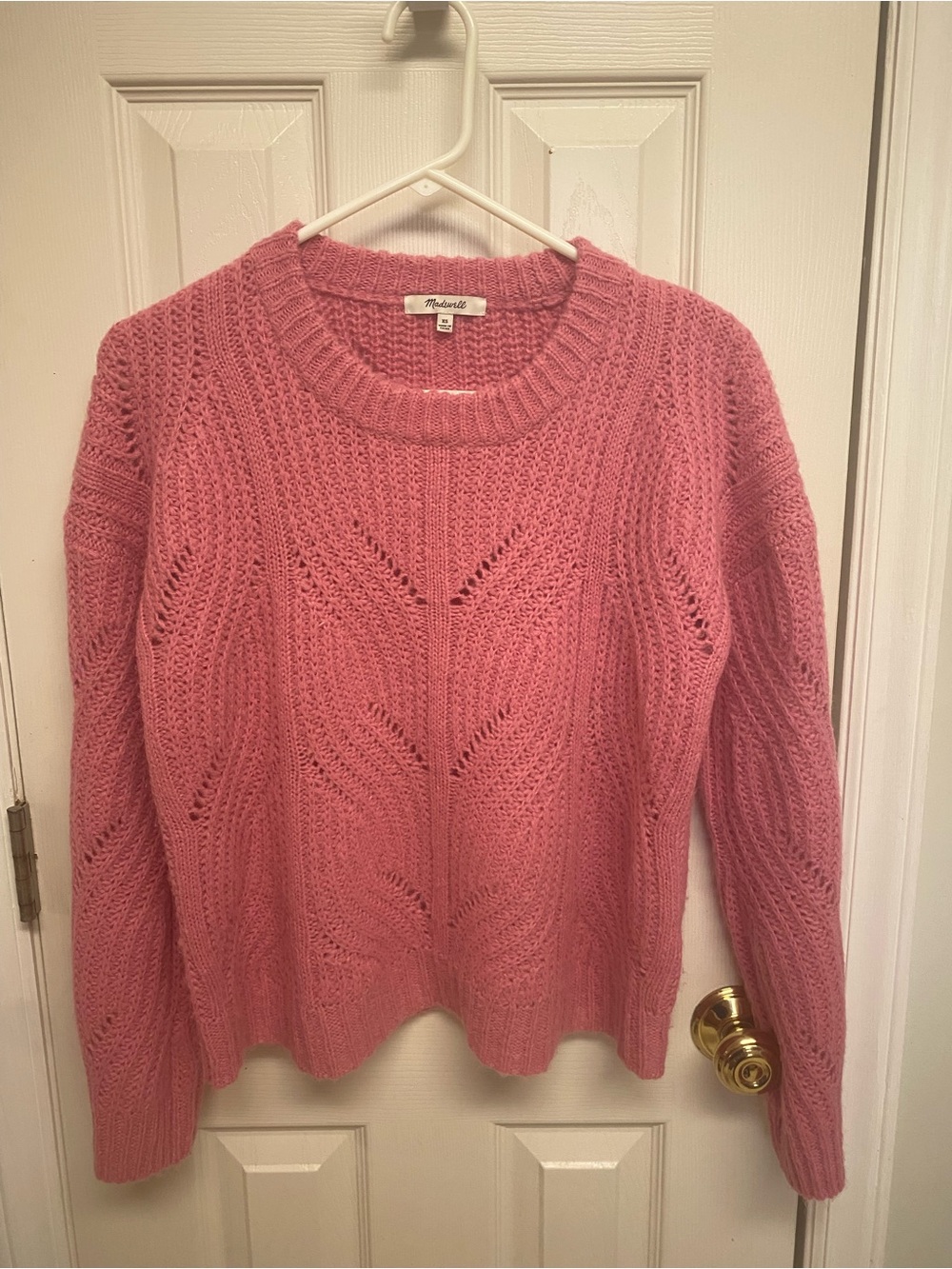 Madewell Charley Pullover Sweater in Bubblegum Pink
